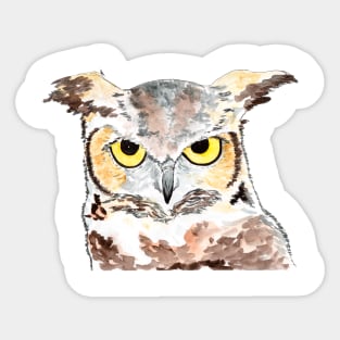 Owl - night owls with sharp eyes and ears Sticker